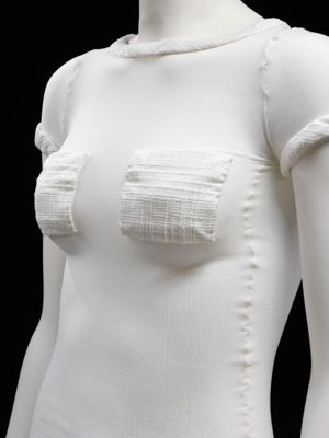 White Stretch Cotton Space Age Knit Top