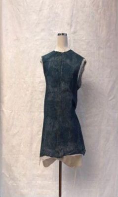 Forest Green Silk Sleeveless Shift Dress