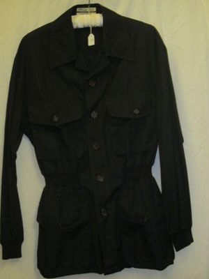 Navy Cotton Military Safari Jacket