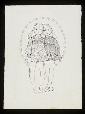 Children's Smock Dress Fashion Illustration