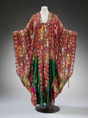 Kaftan patchwork dress, designed by Thea Porter, Great Britain, ca. 1968