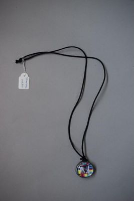 Black Cord Necklace with Malcolm X Pendant