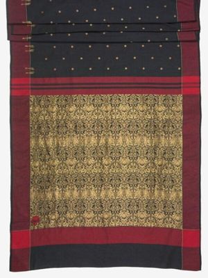 Sari designed by Rajesh Pratap Singh, tasar silk, handwoven by Haji Sharfuddin in Varanasi, India, 2019