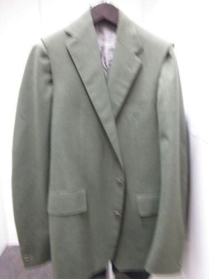 Sage Green Wool Deconstructed Sleeveless Jacket