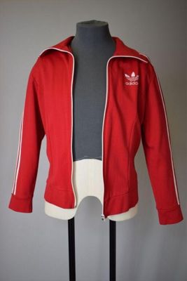 Sweat top, red cotton, Adidas, Germany, Great Britain, 1970s