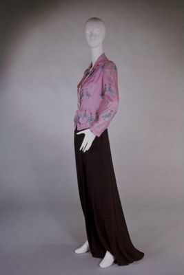 Dusty Rose Silk Twill Evening Blouse