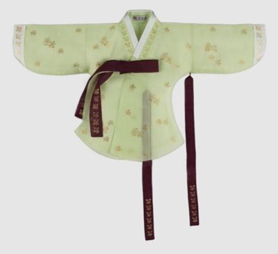 Pale Green Silk Korean Jeogori Jacket