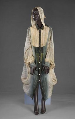 Cream Silk Contemporary Djellaba Dress