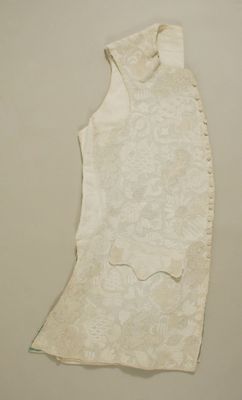 Cream Linen Waistcoat with Silk Embroidery