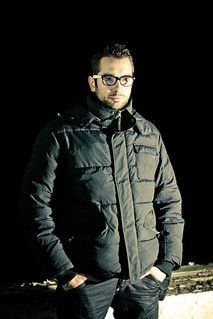 Charcoal Gray Quilted Polyester Puffer Jacket