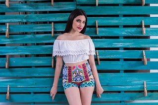 White Cotton Off-Shoulder Peasant Blouse
