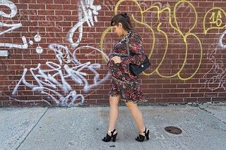 Burgundy Floral Fit and Flare Midi Sundress
