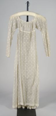 Cream Cotton Muslin Empire Waist Day Dress