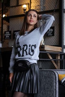 Heather Gray Cotton Blend Raglan Sleeve Sweatshirt